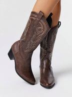Penelope | Womens Knee High Western Heeled Long Riding Boots