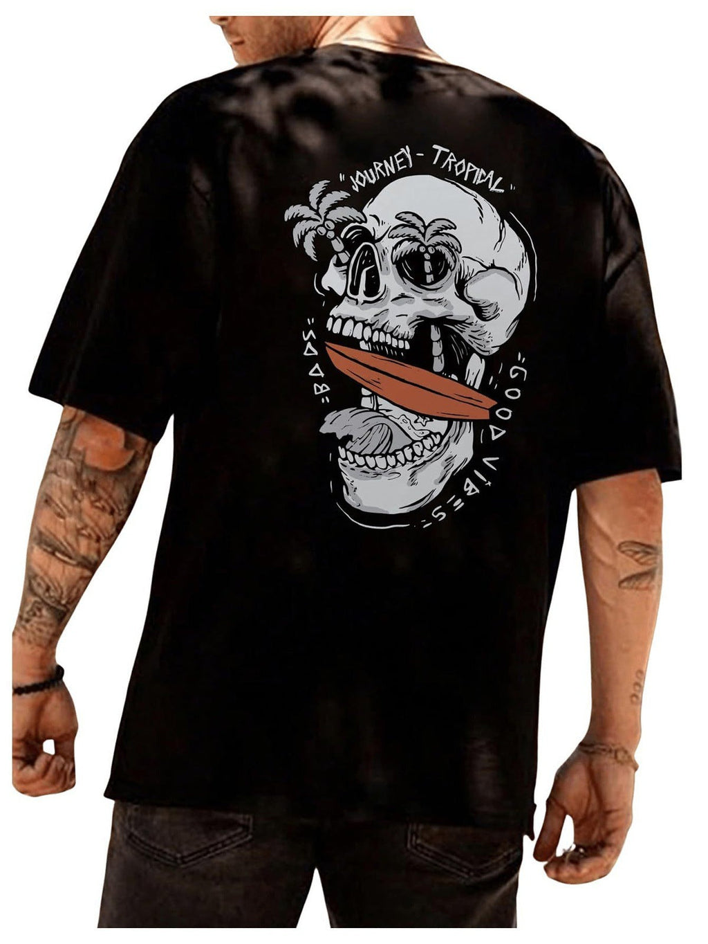 Peregrine | Mens Retro Pattern Print Short Sleeve T Shirt - Design 4