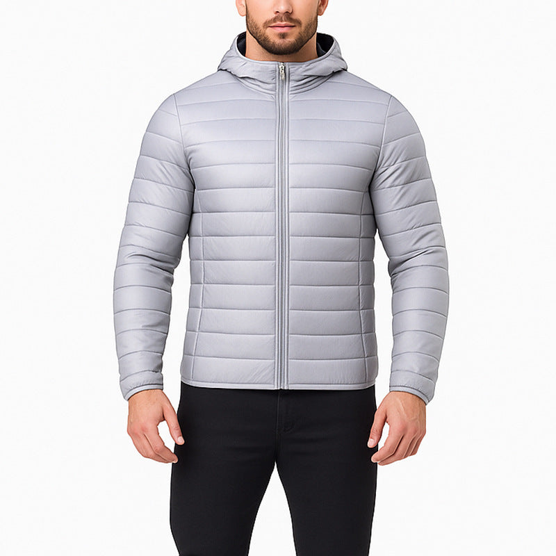 Peter | Mens Hooded Puffer Jacket Padded Cotton Winter Lightweight Coat
