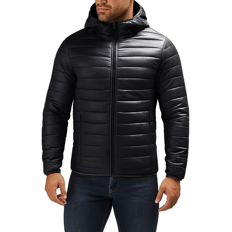Peter | Mens Hooded Puffer Jacket Padded Cotton Winter Lightweight Coat