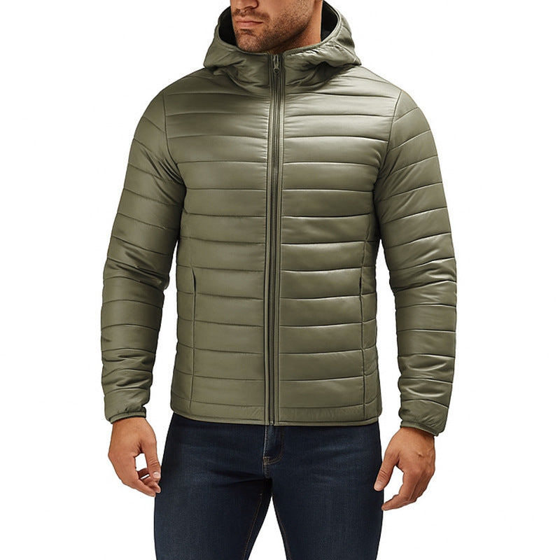 Peter | Mens Hooded Puffer Jacket Padded Cotton Winter Lightweight Coat