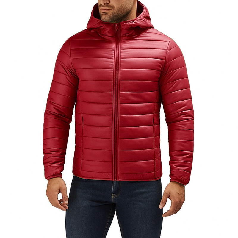 Peter | Mens Hooded Puffer Jacket Padded Cotton Winter Lightweight Coat