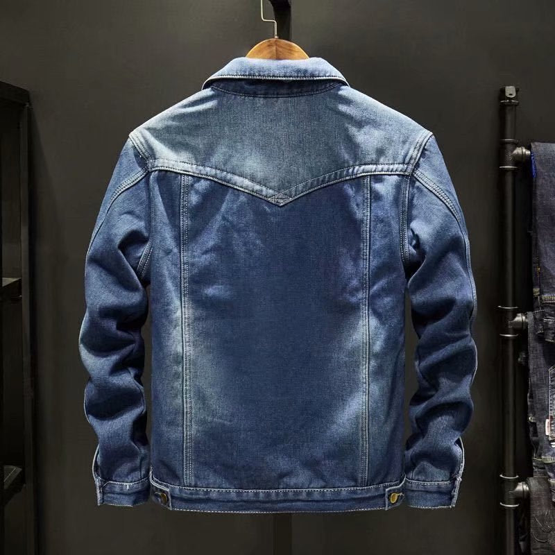Philip | Mens Denim Jacket Fleece Lined Warm Winter Trucker Jean Coat