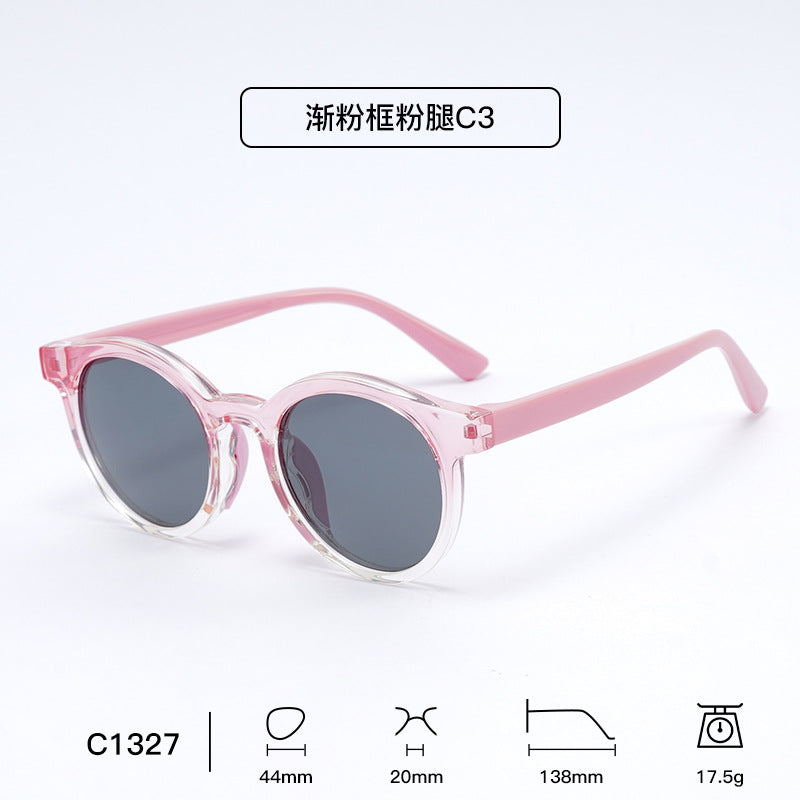 Pippa | Kids Polarised Round Flexible Sunglasses - Pink Gradient