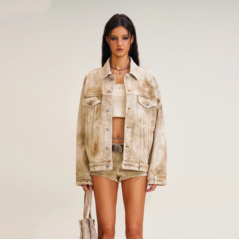 Primrose | Womens Embellished Oversized Denim Jacket