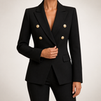 Priscilla | Womens Blazer Jacket Slim Fit Casual Padded Outerwear, Black