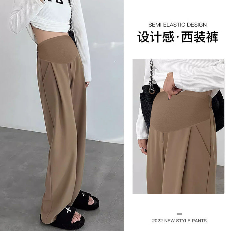 Priya | Womens Maternity Wide Leg Belly Support Work Trousers - 3