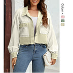 Quinn | Womens Quilted Waffle Knit Cropped Jacket