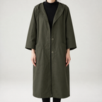 R017 | Womens Waterproof Jacket Plus Size Hooded Windproof Rain Coat, Army Green