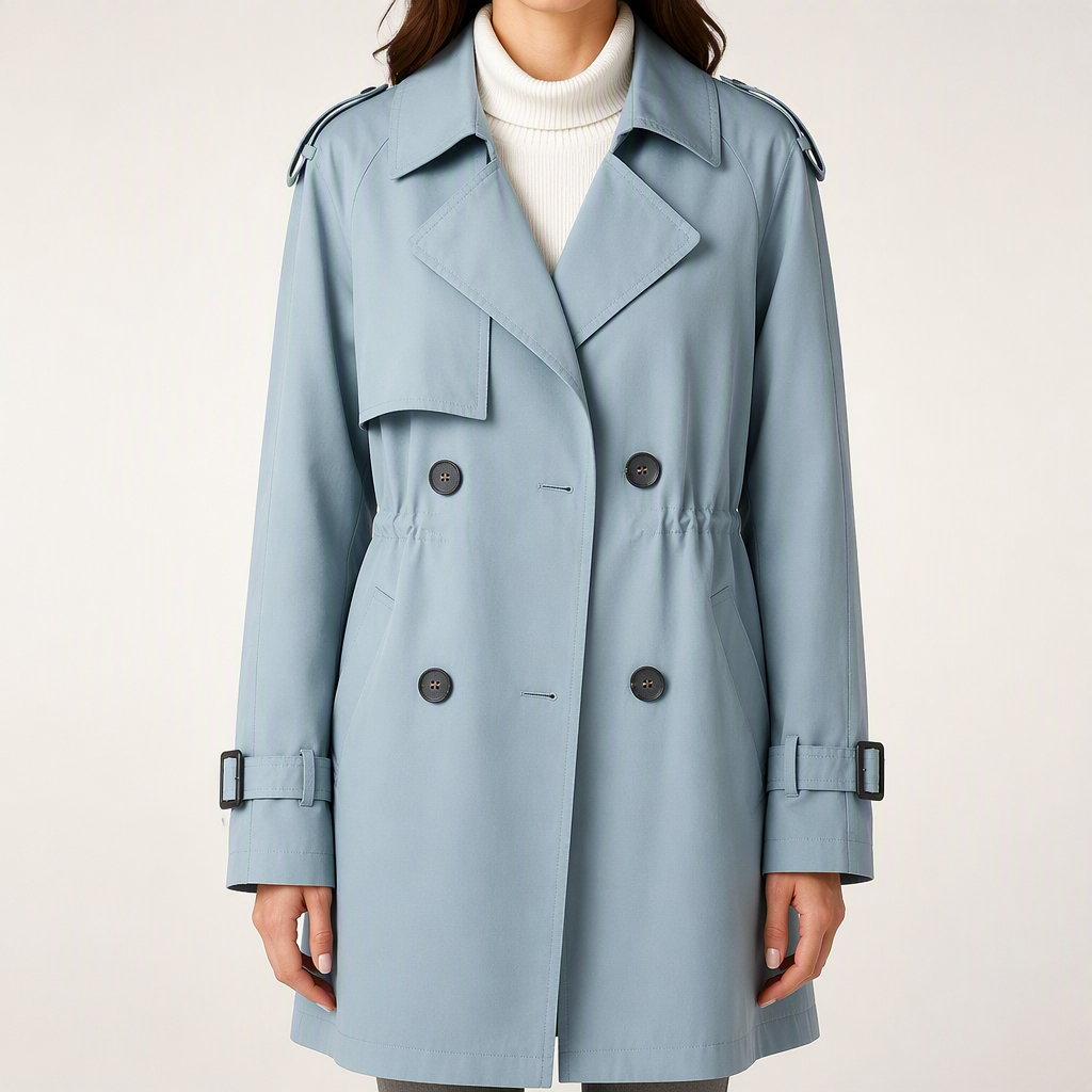 Rachel | Womens Lightweight Short Casual Outdoor Windbreaker Jacket, Blue
