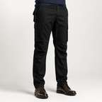 Rafferty | Mens Cargo Trousers Work Trousers Multi Pocket Workwear Trousers, Black