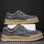 Ralph | Mens Casual Leather Lace Up Walking Sneakers Shoes