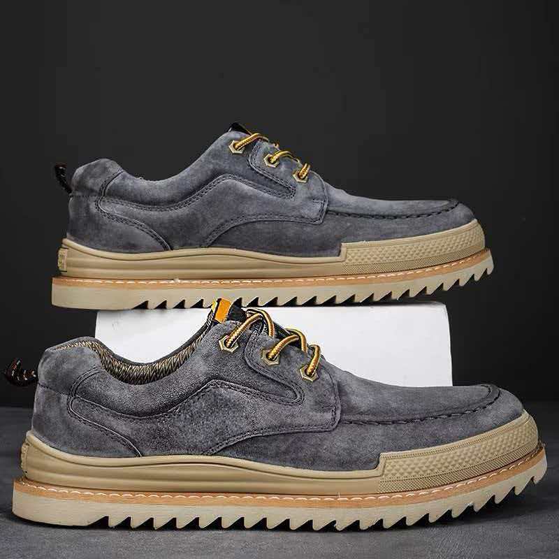 Ralph | Mens Casual Leather Lace Up Walking Sneakers Shoes