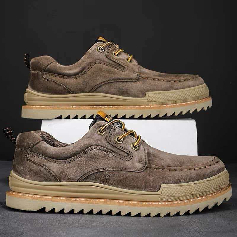 Ralph | Mens Casual Leather Lace Up Walking Sneakers Shoes