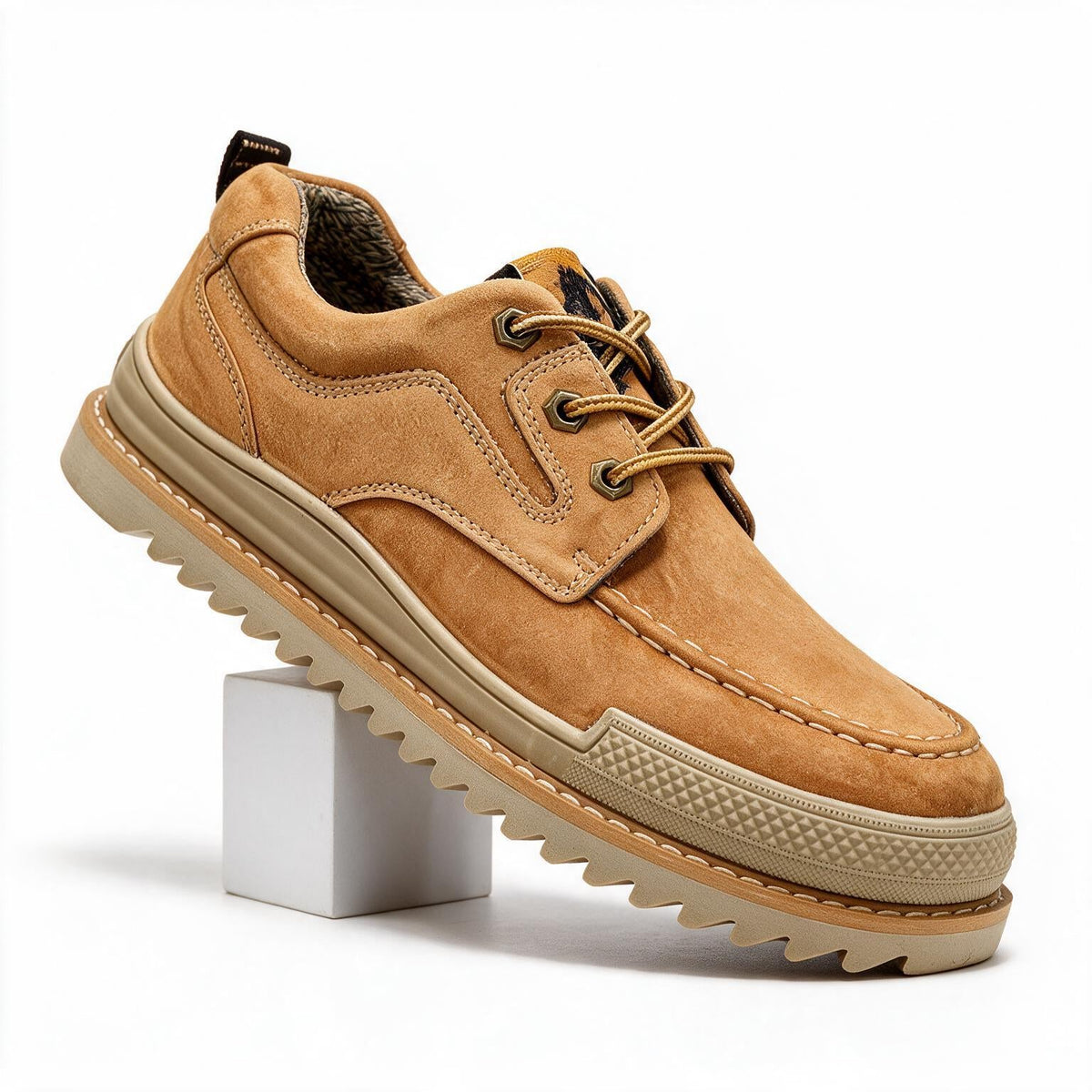 Ralph | Mens Casual Leather Lace Up Walking Sneakers Shoes