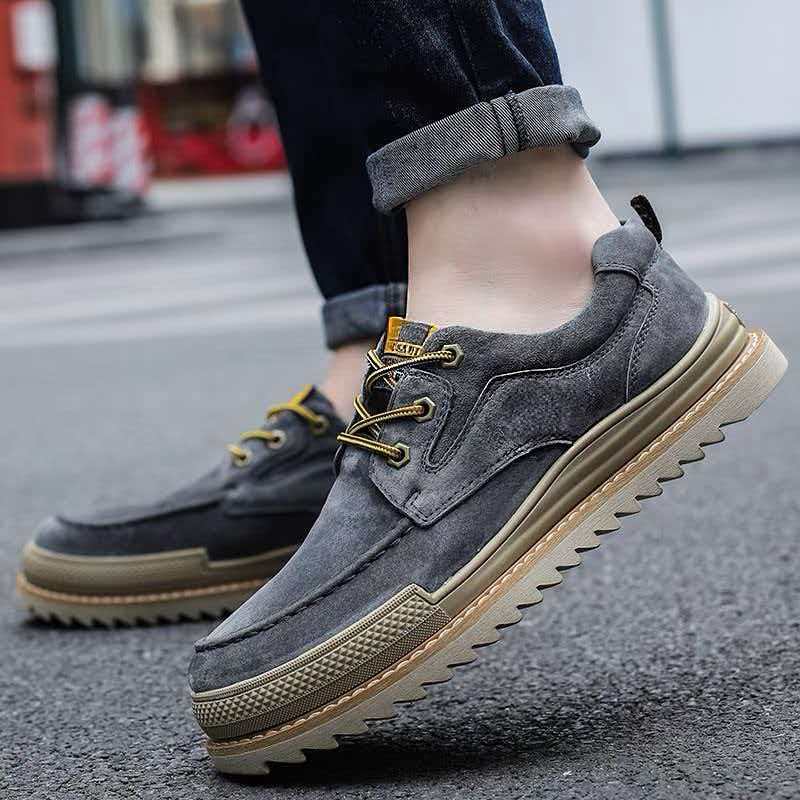 Ralph | Mens Casual Leather Lace Up Walking Sneakers Shoes