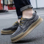 Ralph | Mens Casual Leather Lace Up Walking Sneakers Shoes