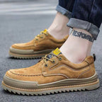 Ralph | Mens Casual Leather Lace Up Walking Sneakers Shoes