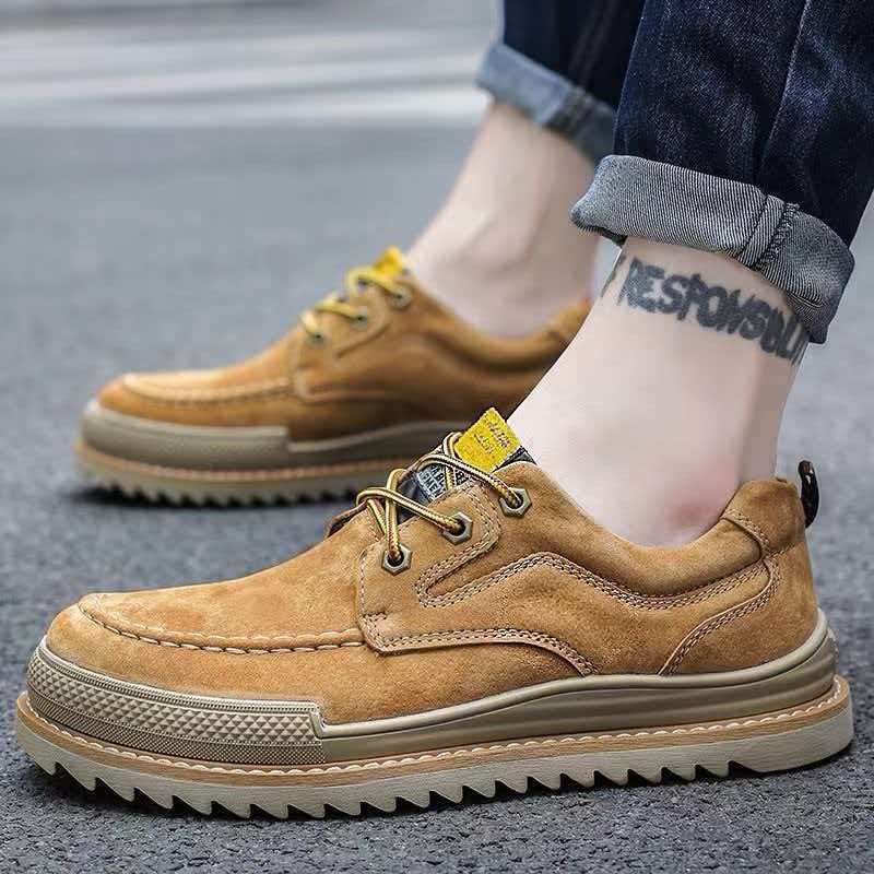 Ralph | Mens Casual Leather Lace Up Walking Sneakers Shoes