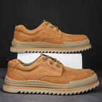 Ralph | Mens Casual Leather Lace Up Walking Sneakers Shoes