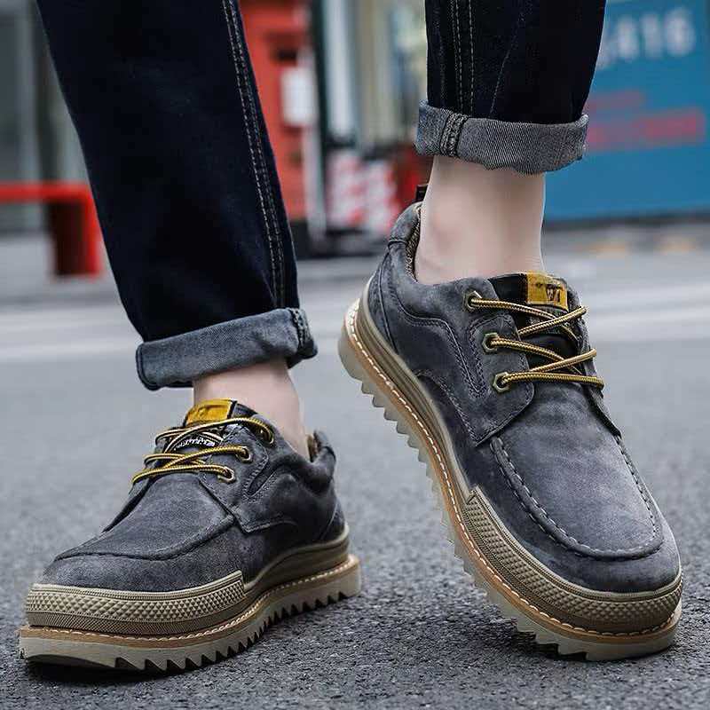 Ralph | Mens Casual Leather Lace Up Walking Sneakers Shoes