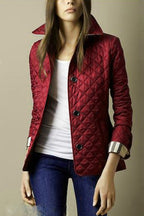 Ramsey | Mens Padded Warm Slim Fit Lapel Winter Jacket - Wine Red