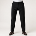 Ray | Mens Dress Slim Fit Tapered Business Formal Pants, Black