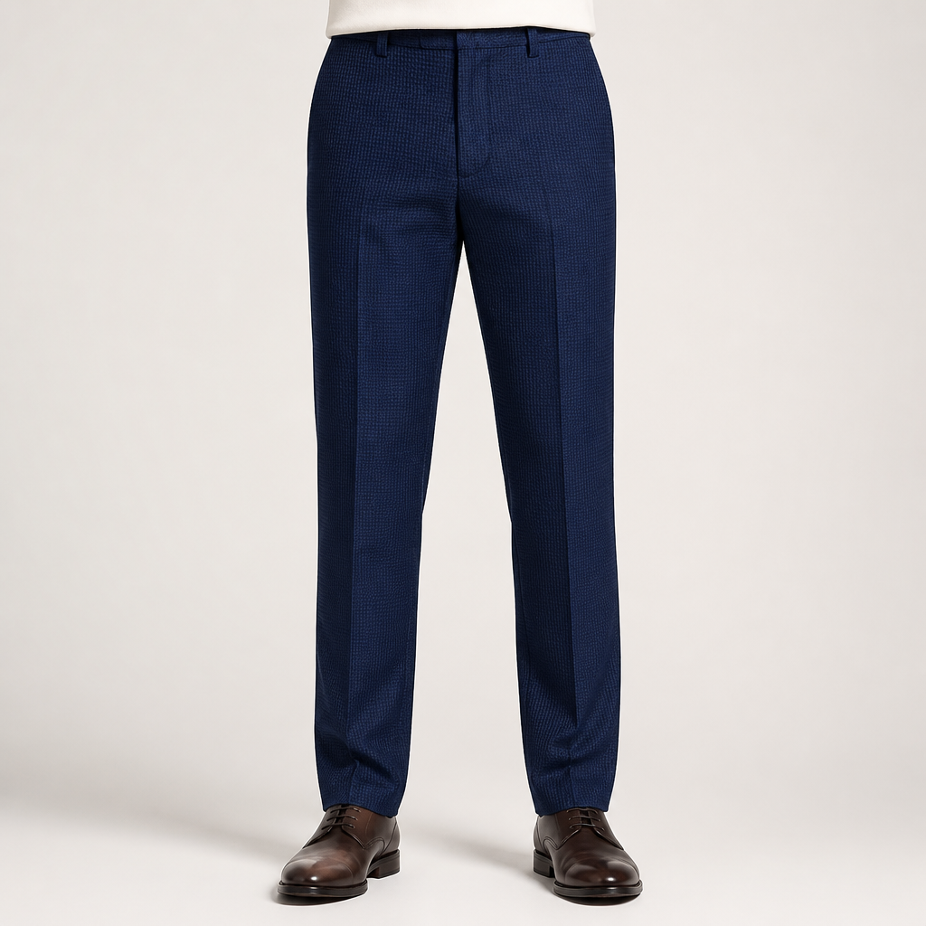 Ray | Mens Dress Slim Fit Tapered Business Formal Pants, Royal Blue