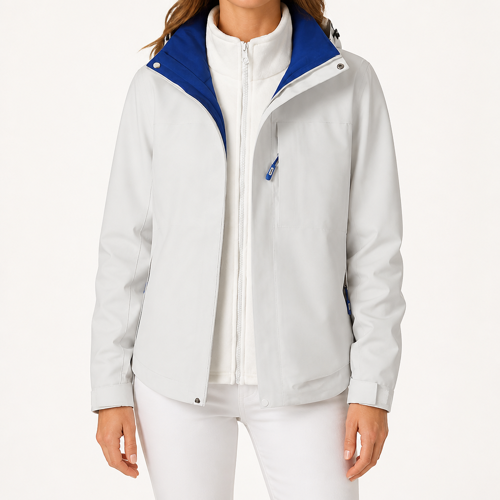 Reagan | Womens Waterproof Windproof Hooded 3-in-1 Jacket, Grey