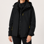 Reagan | Womens Waterproof Windproof Hooded 3-in-1 Jacket, Black 3
