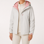 Reagan | Womens Waterproof Windproof Hooded 3-in-1 Jacket, Coral Pink