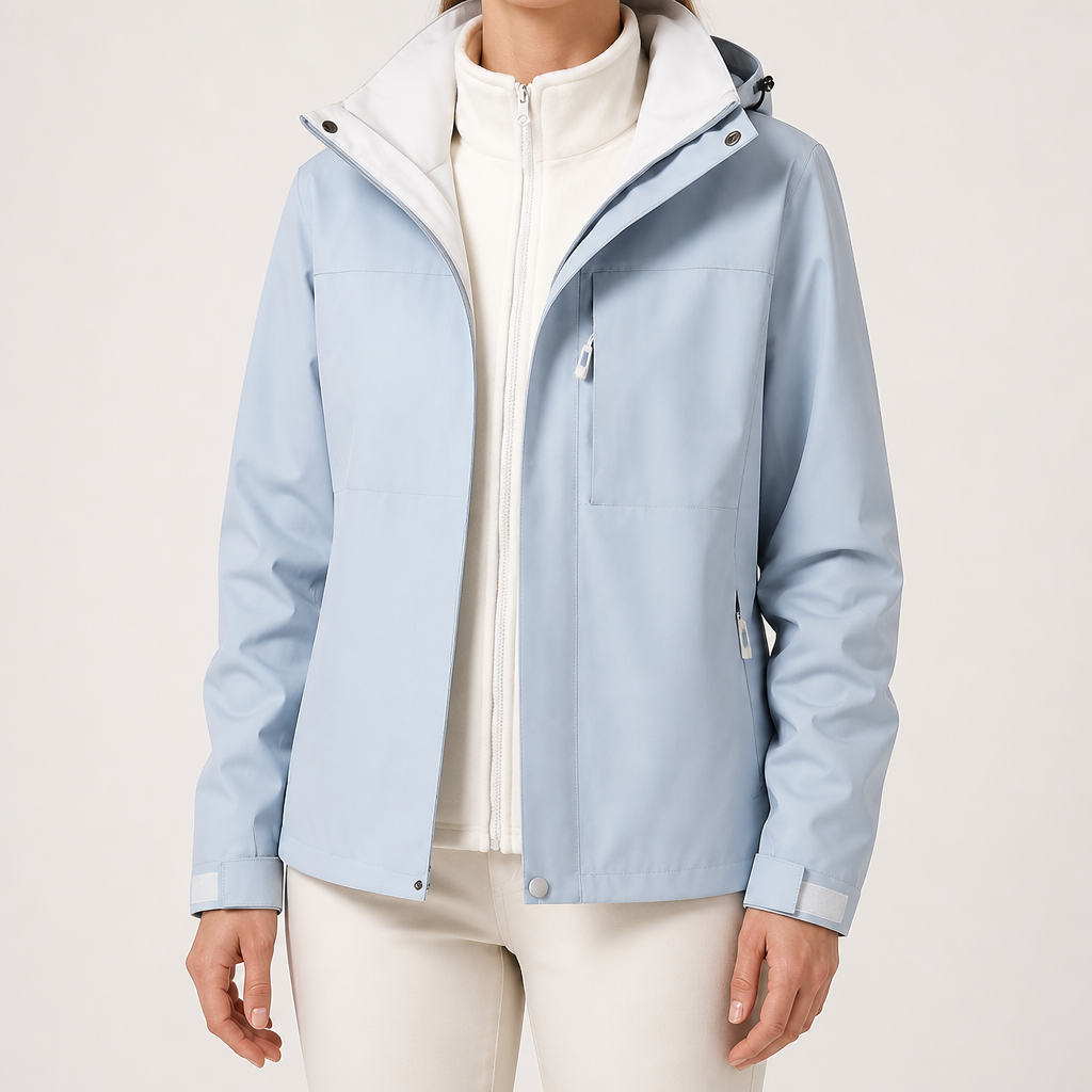 Reagan | Womens Waterproof Windproof Hooded 3-in-1 Jacket, Blue