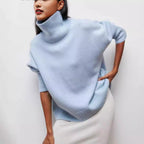Reba | Womens Turtleneck Knit Long Sleeve Sweater