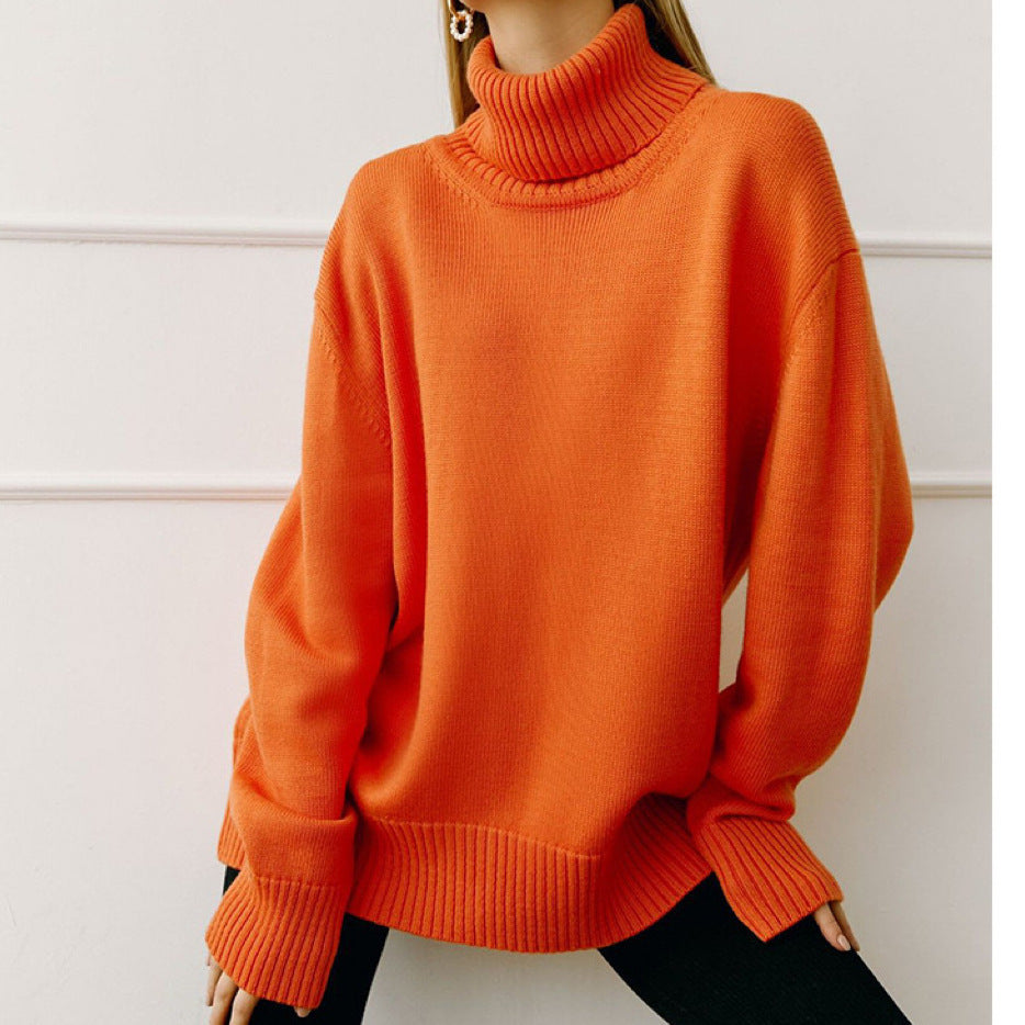 Reba | Womens Turtleneck Knit Long Sleeve Sweater