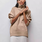 Reba | Womens Turtleneck Knit Long Sleeve Sweater
