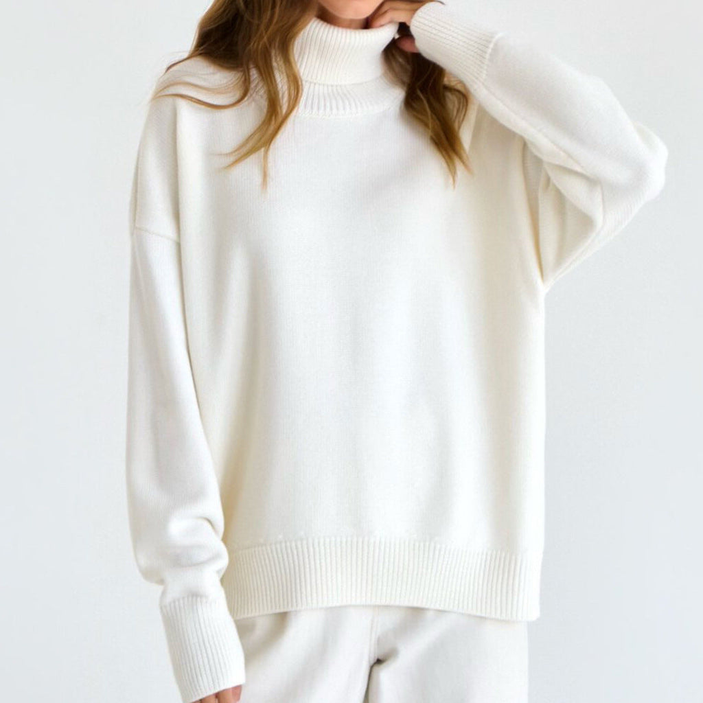 Reba | Womens Turtleneck Knit Long Sleeve Sweater