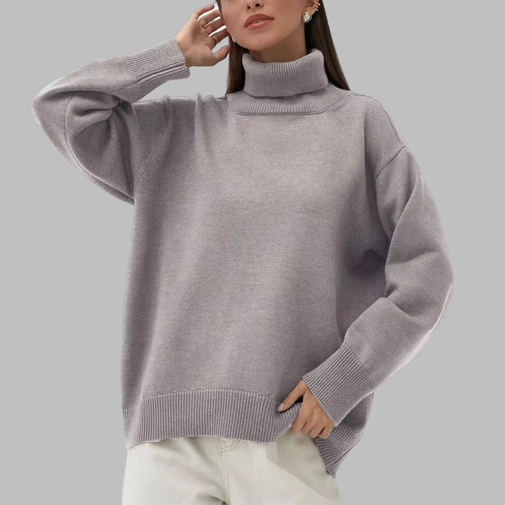 Reba | Womens Turtleneck Knit Long Sleeve Sweater