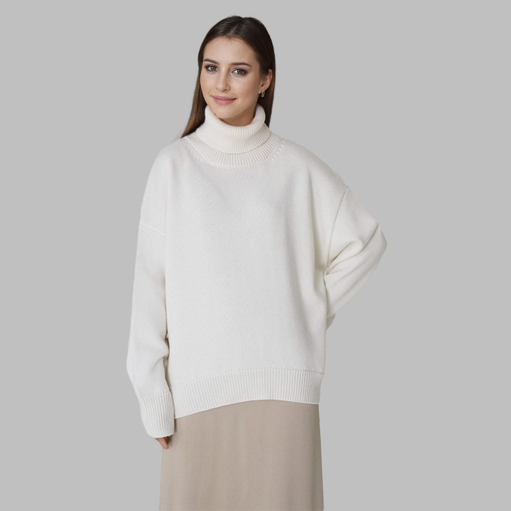Reba | Womens Turtleneck Knit Long Sleeve Sweater