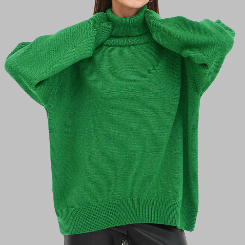 Reba | Womens Turtleneck Knit Long Sleeve Sweater