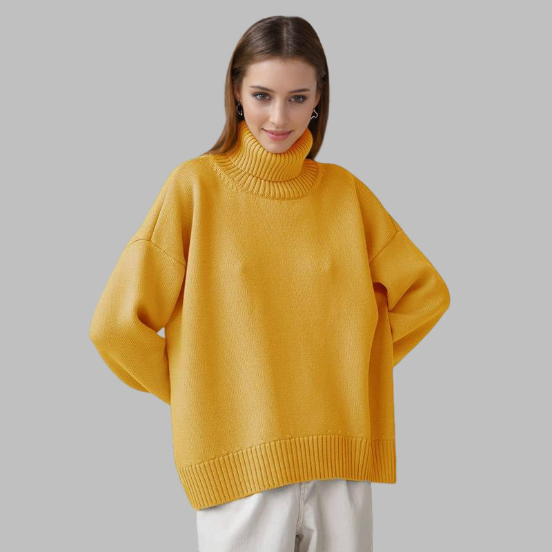 Reba | Womens Turtleneck Knit Long Sleeve Sweater