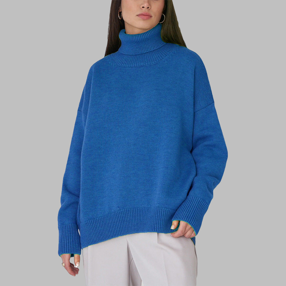 Reba | Womens Turtleneck Knit Long Sleeve Sweater