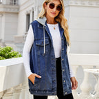 Reese | Womens Vintage Sleeveless Denim Vest