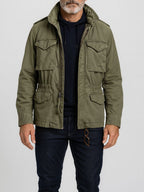 Reid | Mens M65 Multi Pocket Field Jacket - Army Green
