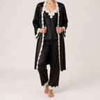 Remi | Womens Cami Two Piece Sleepwear Pajama Set, Black