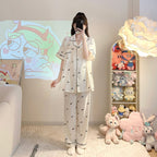 Rena | Womens Cotton Three Piece Loungewear Pajama Set