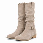 Thurston | Mens Lace Up Leather Retro Casual Ankle Boots Apricot packshot