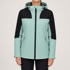 Beatrice | Womens Waterproof Hooded Softshell Jacket, Light Green