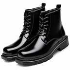Quentin | Mens Chelsea Boots Fleece Lined Ankle Platform Winter Boots Black 2 packshot