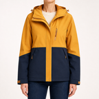 Imogen | Womens 3 In 1 Waterproof Hooded Softshell Jacket, Tan