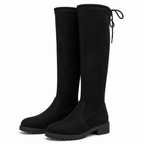 Greta | Mens Knee High Black Lace Up Outdoor Boots Black 2 packshot